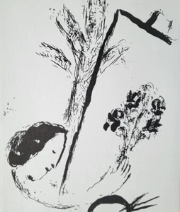 Marc Chagall Original Lithograph "Bouquet With Hand" 1957 Mourlot 202 w/document - Picture 1 of 3