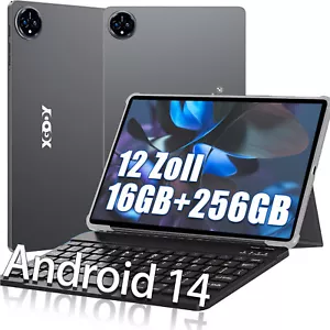 Tablet 2025 nueva 16GB RAM 256GB ROM 12 pulgadas Android 14 Tablet 2SIM 4G LTE GPS - Imagen 1 de 17