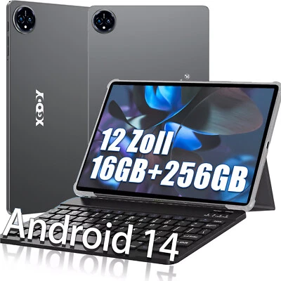 2025 Neueste Tablet 16GB RAM 256GB ROM 12 Zoll Android 14 Tablet 2SIM 4G LTE GPS - Bild 1 von 4