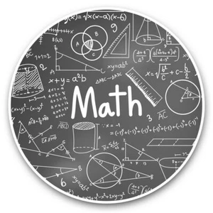 2 x Vinyl Stickers 20cm (bw) - Maths Chalkboard Teacher Student #36400 - Photo 1/8