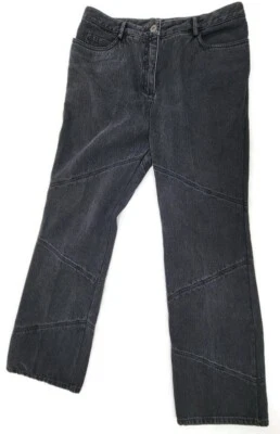 Susan Bristol Women's Straight Leg Black Denim Mid Rise Jeans Size 12 (30x29) - Image 1 of 4
