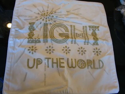 Pottery Barn Teen Light up the world embroidered 18 Pillow Cover photo shoot smp - Image 1 of 3