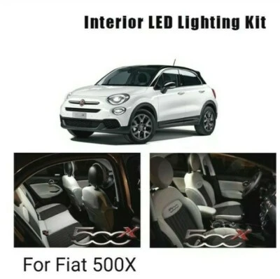 KIT FULL LED INTERNI PER FIAT 500X KIT COMPLETO CANBUS NO ERROR 6000K - Immagine 1 di 4
