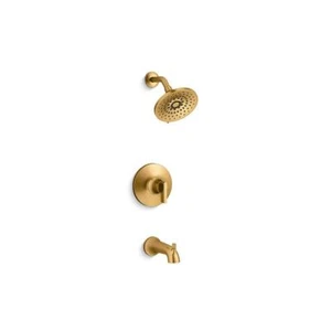 KOHLER Single-Handle Shower Faucet 5.5" 3-Spray Vibrant Brushed Moderne Brass - Picture 1 of 6