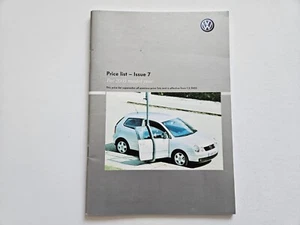 VOLKSWAGEN LUPO GTI GOLF GTI R32 PASSAT W8 RANGE PRICE LIST SALES BROCHURE 2003 - Picture 1 of 12