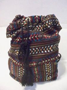 BILLABONG CANYON CRUZ DRAWSTRING RUCKSACK BACKPACK WOMEN'S AZTEC TRIBAL NEW $48 - Picture 1 of 1