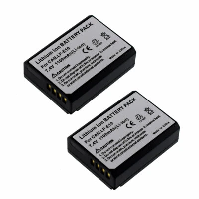 2x LP-E10 LPE10  Battery For Canon EOS Rebel T3 T6 T7 T100 Kiss X50 X80 X90 - Image 1 of 4