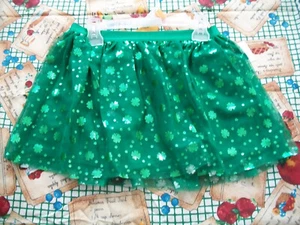 Way To Celebrate St Patrick's Day Girls Green Mesh Skirt U Pick Size - Picture 1 of 3