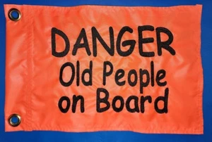 Custom Danger Old People Sicherheitsflagge UTV ATV SxS Jeep Liegerad Trike - Bild 1 von 6