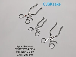3 pcs. SYMETRY 24-2216 PILLING 16-5362 JARIT 205-140 Retractor (USED). - Picture 1 of 21