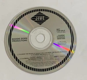 Boogie Down Productions 1990 Promo CD KRS ONE Criminal Minded The Bridge Is Ova - Picture 1 of 3