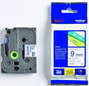 Beschriftungsband original Brother P-touch TZe-223 bl/ws 9mm 8m 1830, 1000 TZ223 - Bild 1 von 7