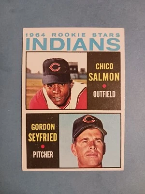 1964 Topps - 1964 Rookie Stars #499 Chico Salmon, Gordon Seyfried (RC) Indians - Image 1 of 2