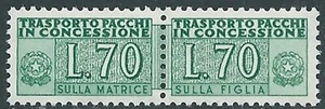 1955-81 ITALIA PACCHI IN CONCESSIONE 70 LIRE MNH ** - UR38-4 - Imagen 1 de 1