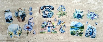 Stickerbögen 10 Bögen je Set Blumen Bäume Schmetterlinge Häuser Telefon - Bild 1 von 3