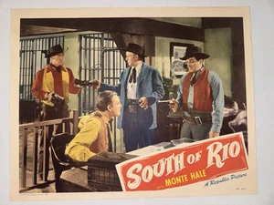 Vintage Lobby Card South Of Rio 11"x14"  Western Monte Hale 49-902 Republic Pic - Picture 1 of 5