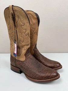 Tony Lama Patron Pecan Leder Cowboystiefel Herren 9 D (Neu mit Etikett) TL 3016 Rodeo Western - Bild 1 von 9