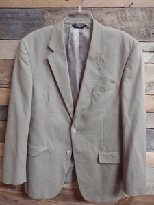 Jos. A Bank 42L Cotton Blend Khaki / Beige Sport Coat, Suit Jacket 2 Button - Picture 1 of 5