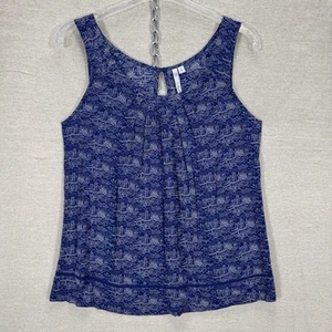 Crew Clothing Blouse Vest Top UK 8 12 House Ladies Blue White Wide Strap summer - Picture 1 of 9