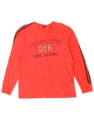 LEE Mens Graphic Top Long Sleeve 2XL Red DG23 - Image 1 of 3