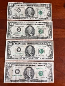 ESTATE SALE VF XF Light Circ Small Head Vintage Old $100 Dollar Bill Series 1974 - Picture 1 of 2