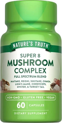 Mushroom Complex | 60 Vegan Capsules | 8 Mushroom Types | by Nature's Truth - Image 1 of 4