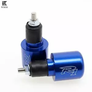 Motorcycle Handle Bar Ends Grip Plugs Fits for YAMAHA YZF R1 1998-2016 2010 Blue - Picture 1 of 6