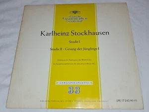 Karlheinz Sockhausen Studie I/Studie II 10"/33 DGG Germany 1964 Rare Electronic - Imagen 1 de 4