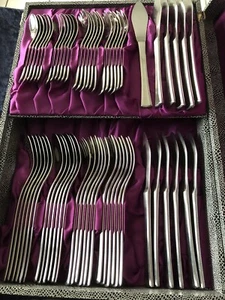 amc essbesteck-besteck-12 personen-mit besteckkasten - Imagen 1 de 7