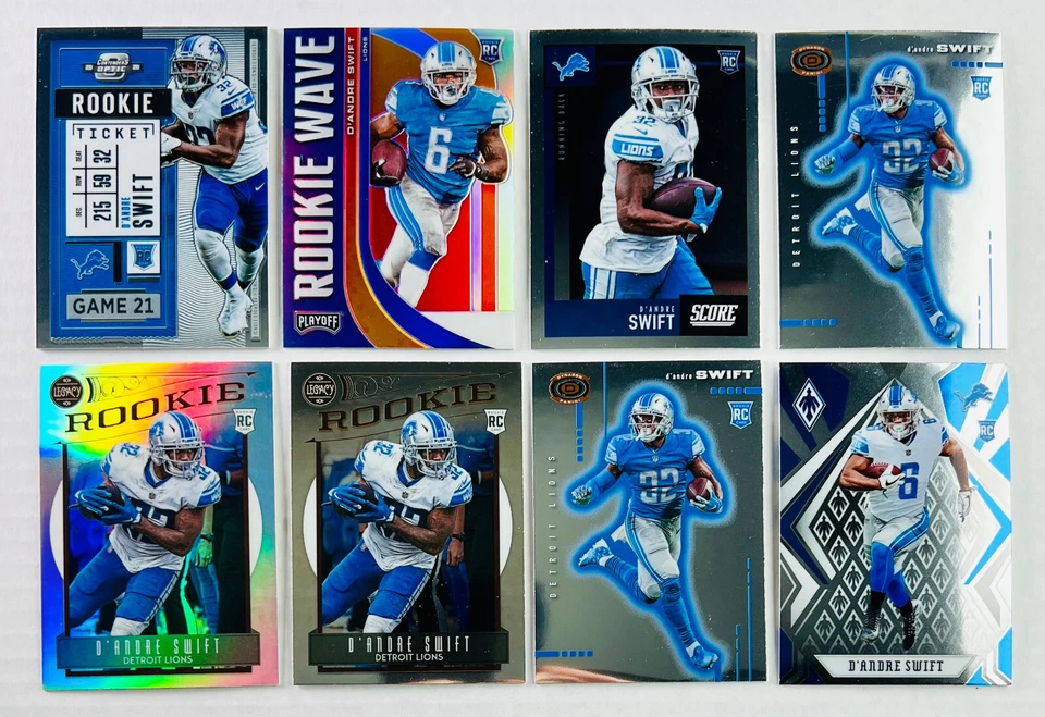 2020 Contenders Optic Chronicles D'Andre Swift  Prizm RC Base Silver - 8 Card! - Image 1 of 1