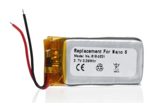 Replacement Battery for Apple iPod Nano 6th Generation A1366 16GB 8GB 616-0531 - Picture 1 of 4
