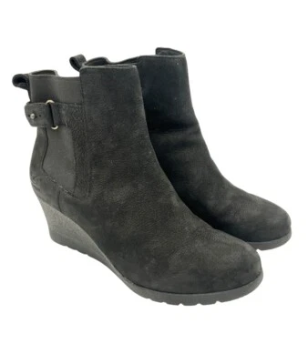 UGG Indra Gamuza Impermeable Cuña Botines Negro Sin Cordones talla 7.5, 38.5 Foto 1 de 4