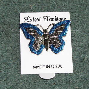 Fashion Butterfly Sparkle Glitter Pins Brooches