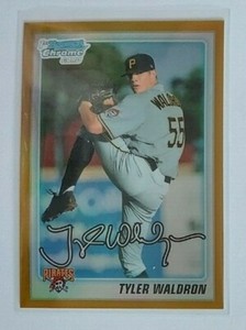 Tyler Waldron (Pirates) 2010 Bowman Chrome Draft Prospects GOLD REFACTOR /50