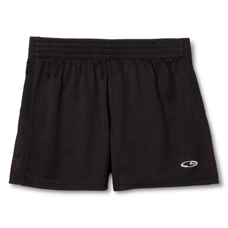 Shorts atlético duplo seco malha preta ébano feminino C9 by Champion, tamanho XS 4-5      - Imagem 1 de 1