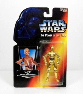 Figura de acción Star Wars Power of the Force C3PO tarjeta naranja Kenner 1995 como nueva - Imagen 1 de 7