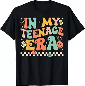 In My Teenage Era Groovy Teenager 13th Birthday 13 Years T-Shirt Hoodie - Picture 1 of 13