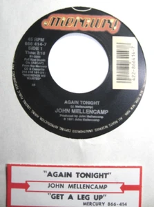 JOHN COUGAR MELLENCAMP * 45 * Again Tonight * 1991 * VINYL UNPLAYED ! 45 w/ TAG - Picture 1 of 1