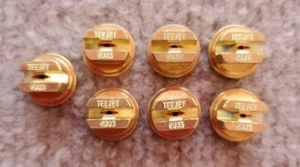 Pack of 7 - TeeJet Brass Flat Fan Spray Tips 80° Rated 0.20 GPM @ 40 PSI TP8002 - Picture 1 of 3