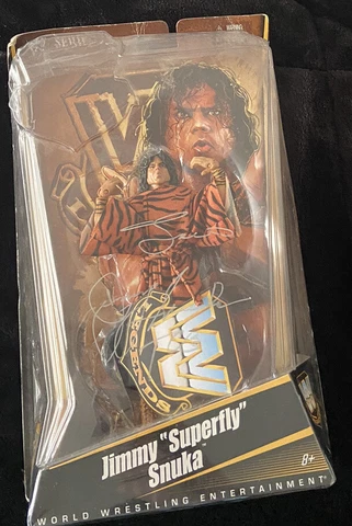 SIGNED JIMMY “SUPERFLY”SNUKA LEGENDS SERIES 2 FIGURE (see Description) WWE Cover