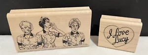 Viva Las Vegas I LOVE LUCY Lucille Ball Chocolate Factory Rubber Stamps Rare - Picture 1 of 2