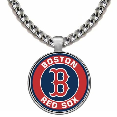 Large Boston Red Sox Necklace Stainless Steel Chain Baseball Free Ship D5 Cover