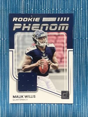 Malik Willis 2022 Donruss Rookie Phenom Relic RPJ-3 Titans RC - Image 1 of 2