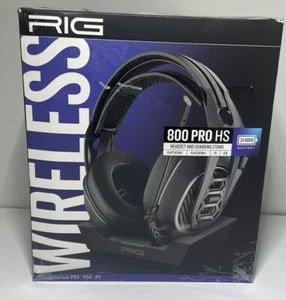 RIG 800 PRO HD Wireless Headset w Base for PC, PS4, PS5 (Black) - Open Box - Picture 1 of 5