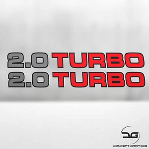 2.0L Turbo Car Race Vinyl Decal Stickers Replacements Fits Ford Honda Vauxhall - Picture 1 of 2