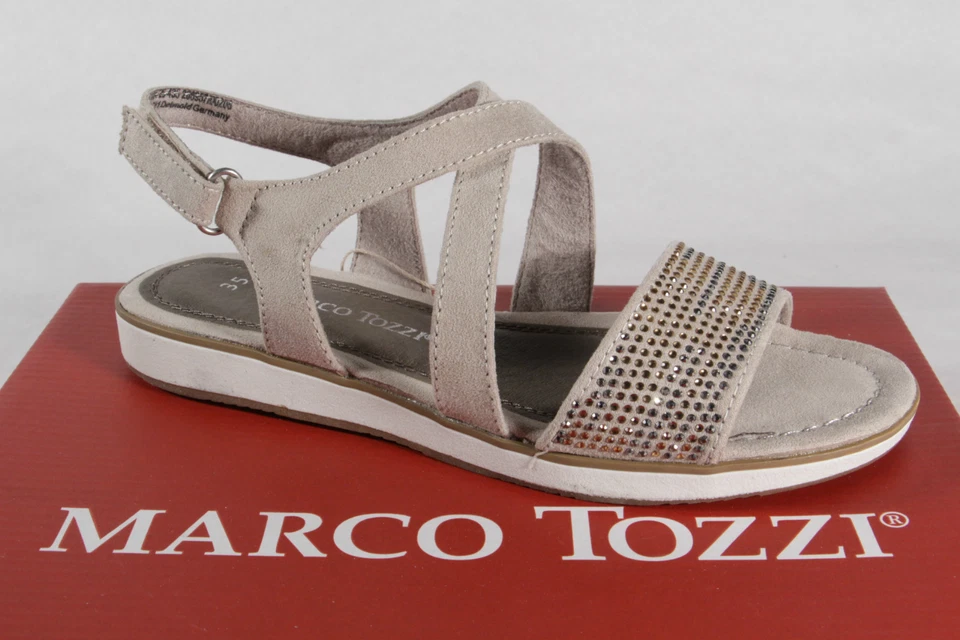 Marco Tozzi sandals synthetic leather beige NEW!! - Image 1 of 4