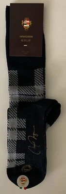 Calcetines de lujo premium VK Nagrani para hombre talla media sobre pantorrilla L382 lana azul marino Foto 1 de 4