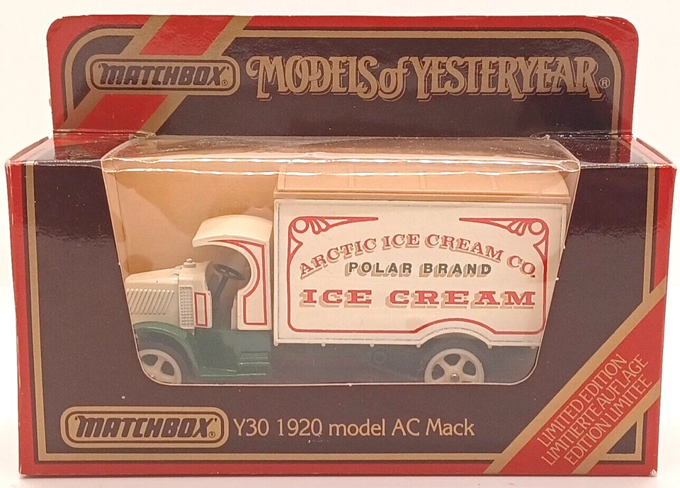 1920 MODEL AC MACK ICE CREAM  MATCHBOX MODELS OF YESTERYEAR Y30 MACAU OVP BOX - Bild 1 von 4