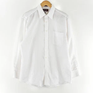 AUSTIN MANOR Performance Single Needle Striped Mens LS Button Up Collar Shirt L - Picture 1 of 4