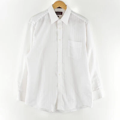 AUSTIN MANOR Performance Single Needle Striped Mens LS Button Up Collar Shirt L - Image 1 of 4